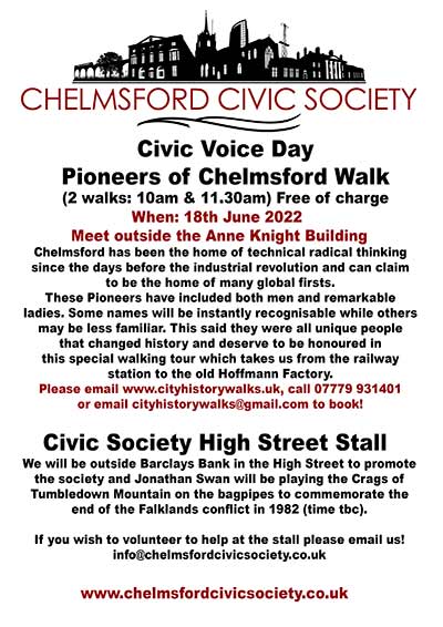 Chelmsford Civic - Civic Voice Day Pioneers od Chelmsford Walk June 2022